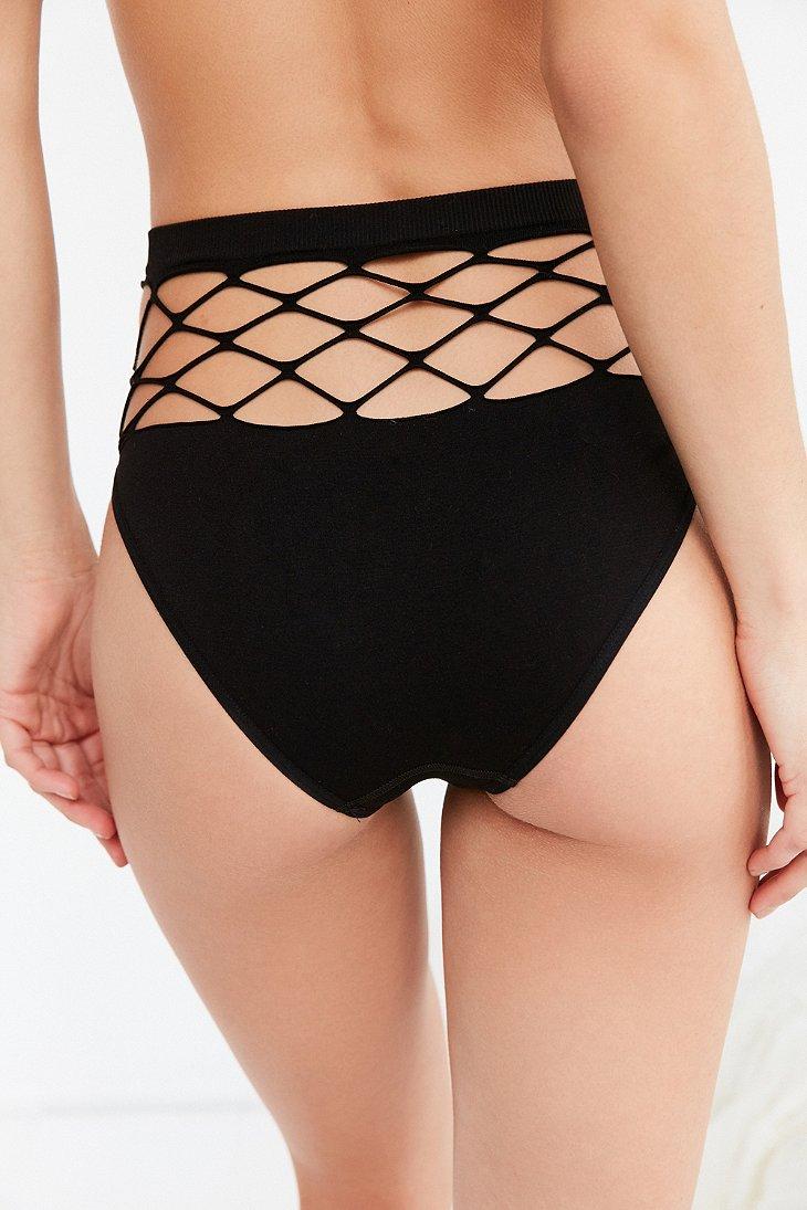 Lyst Out From Under Exploded Highwaisted Panty in Black